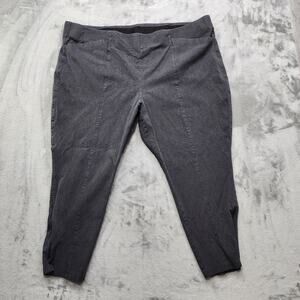 Old Navy Womens 4X Dark‎ Heathered Gray High Rise Pull On Pixie Skinny Zip Hems